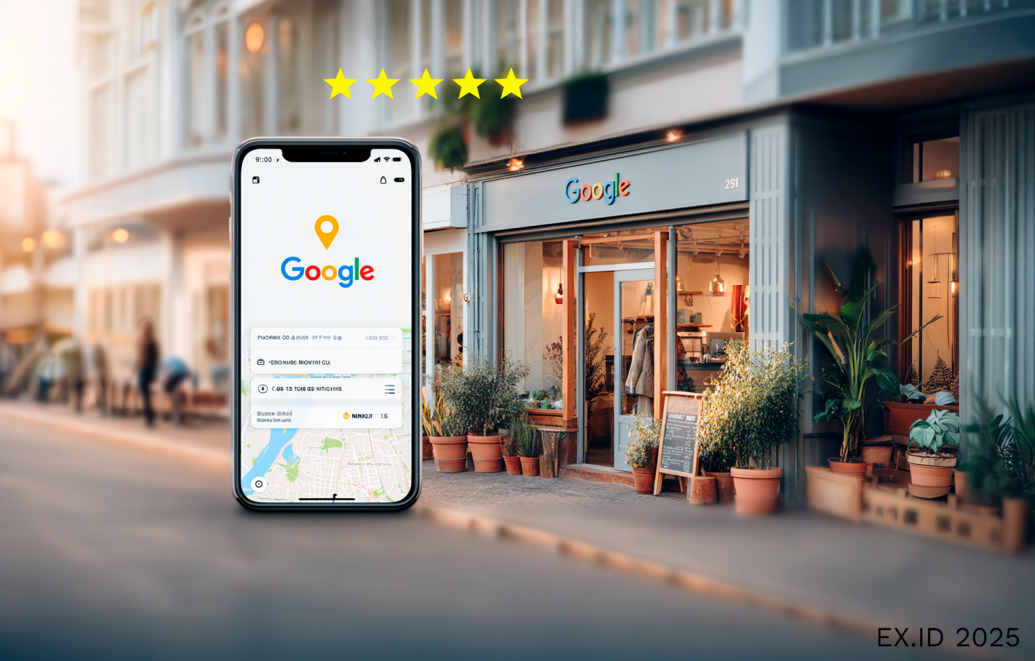 Comércio local conectado ao Google Maps, avaliações e busca por proximidade