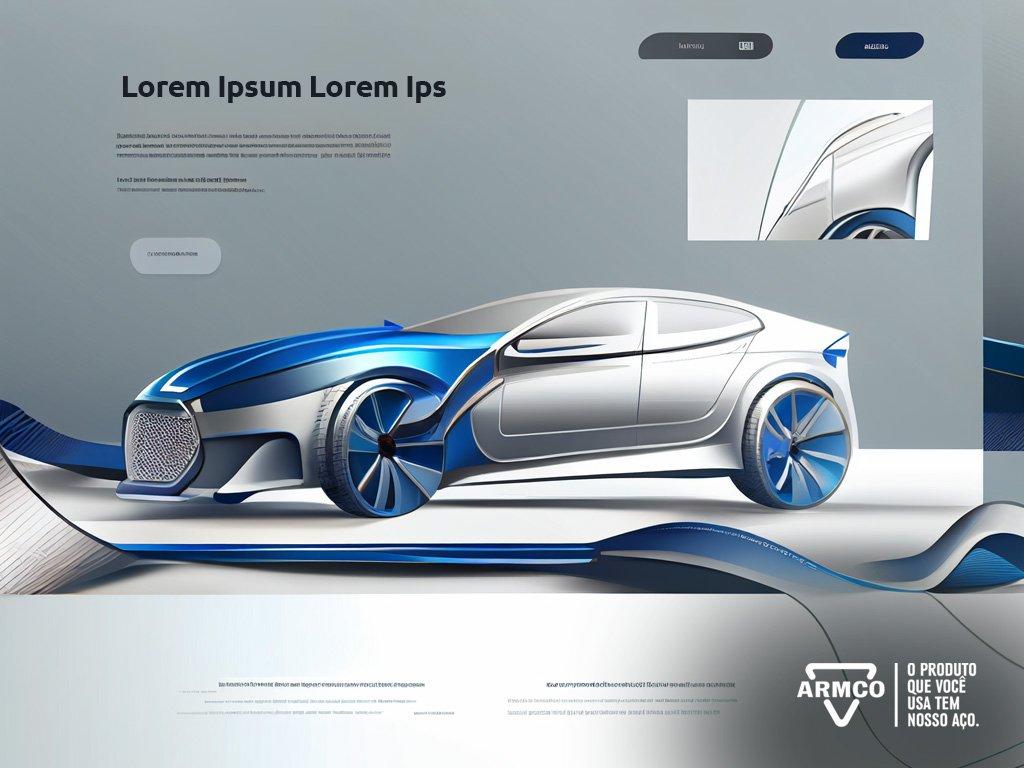Mockup da linha criativa inicial do site ARMCO com IA