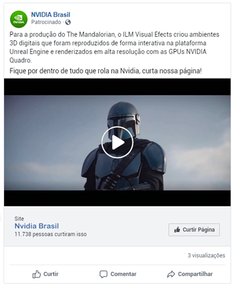 Post patrocinado NVIDIA Brasil — produção de The Mandalorian com GPUs NVIDIA Quadro