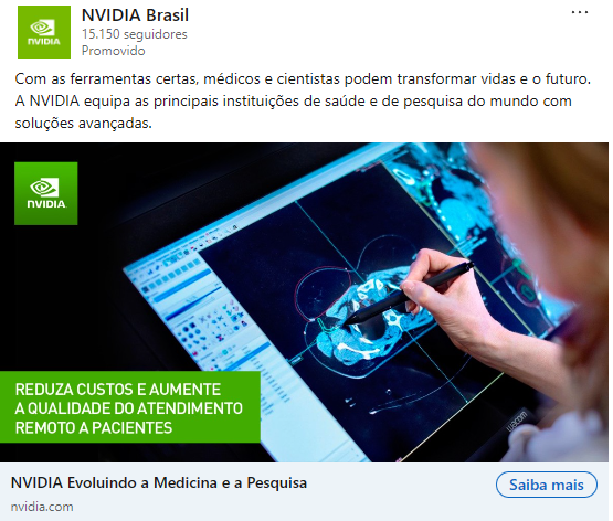 Post promovido NVIDIA Brasil — soluções de saúde e atendimento remoto a pacientes
