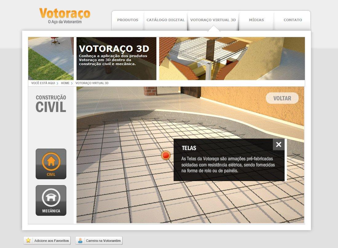 Interface do canal digital Votoraço