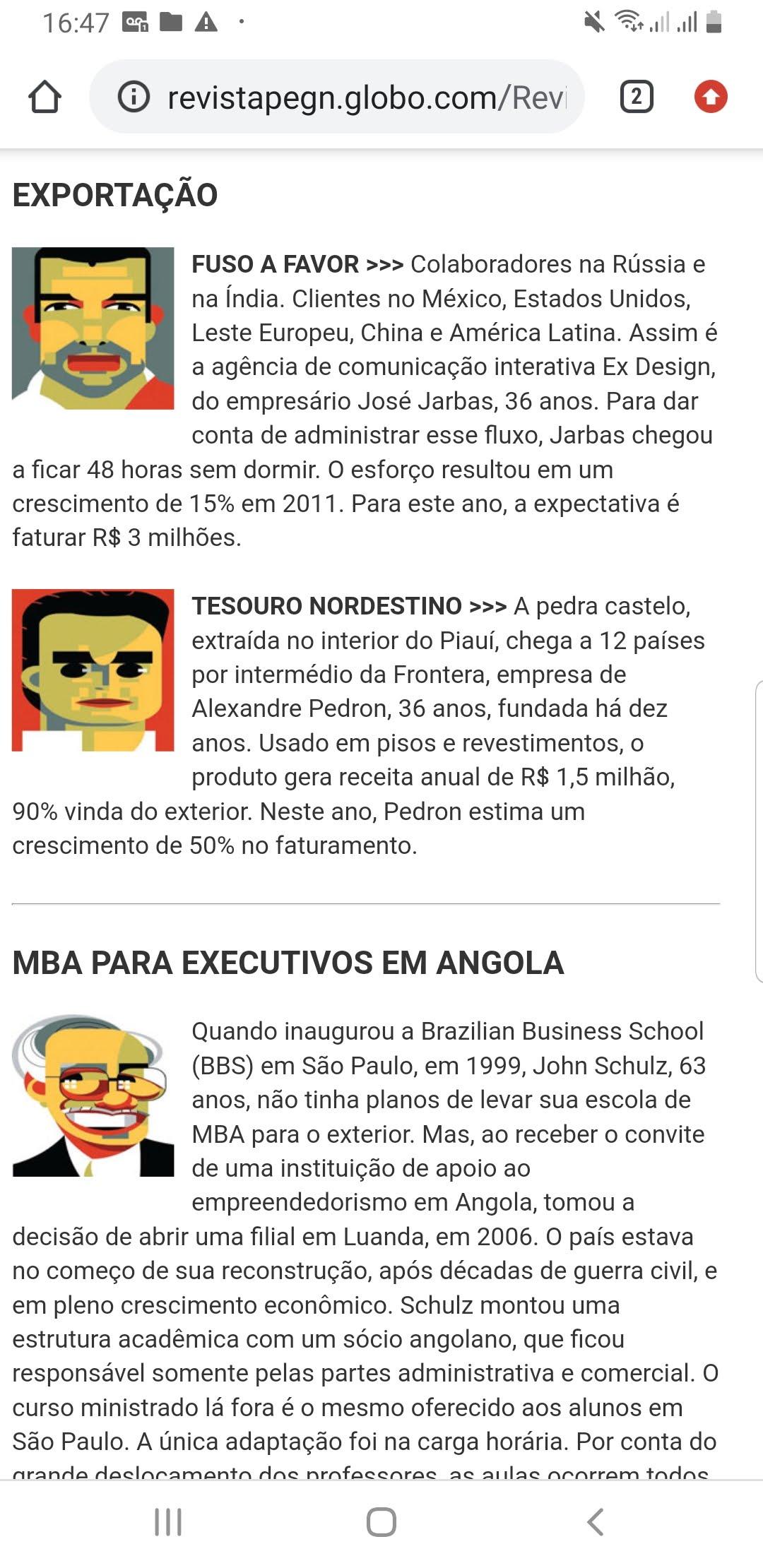 Artigo de José Jarbas em Pequenas Empresas e Grandes Negócios